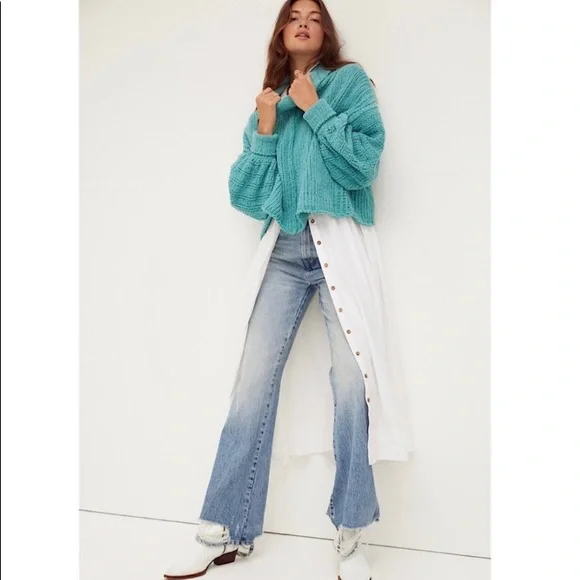 Free People Be Yours Pullover Emerald Aura - Picture 8 of 8